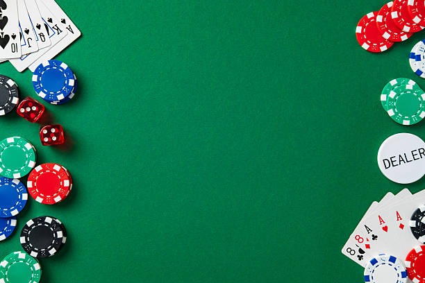 Blackjack gameplay Blackjack table with dealer and player cards visible